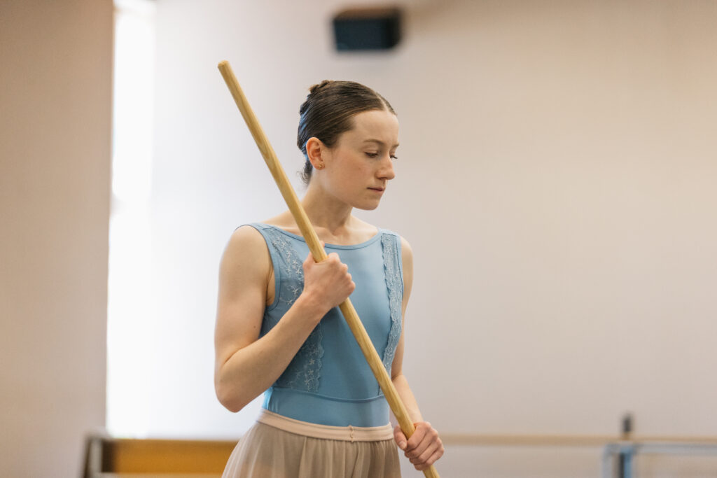 Soloist Ashley Baker photographed in rehearsal by Weston McGhee for Ballet Idaho's Cinderella
