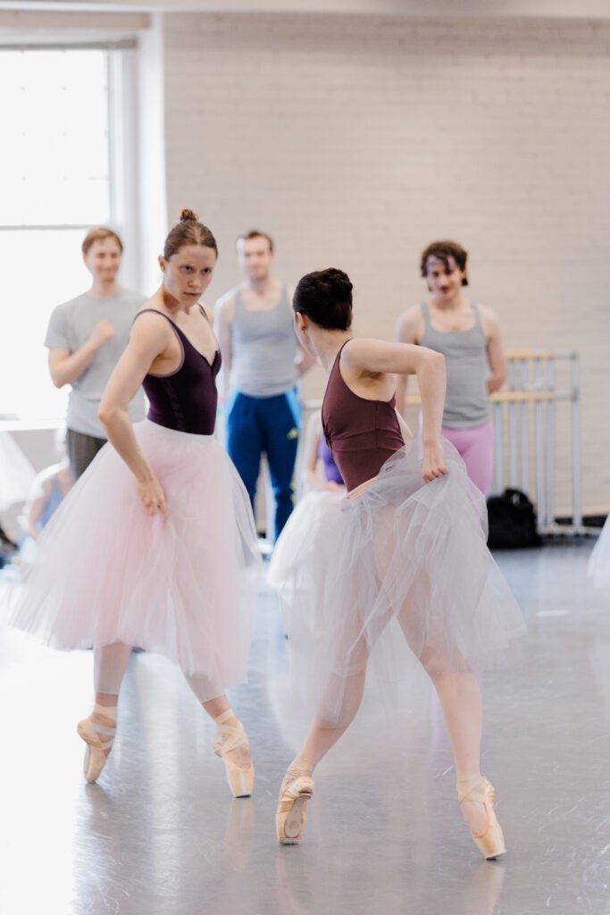 Soloist Anissa Bailis and company artist Emily Luria photographed by Weston McGhee for Ballet Idaho's Cinderella