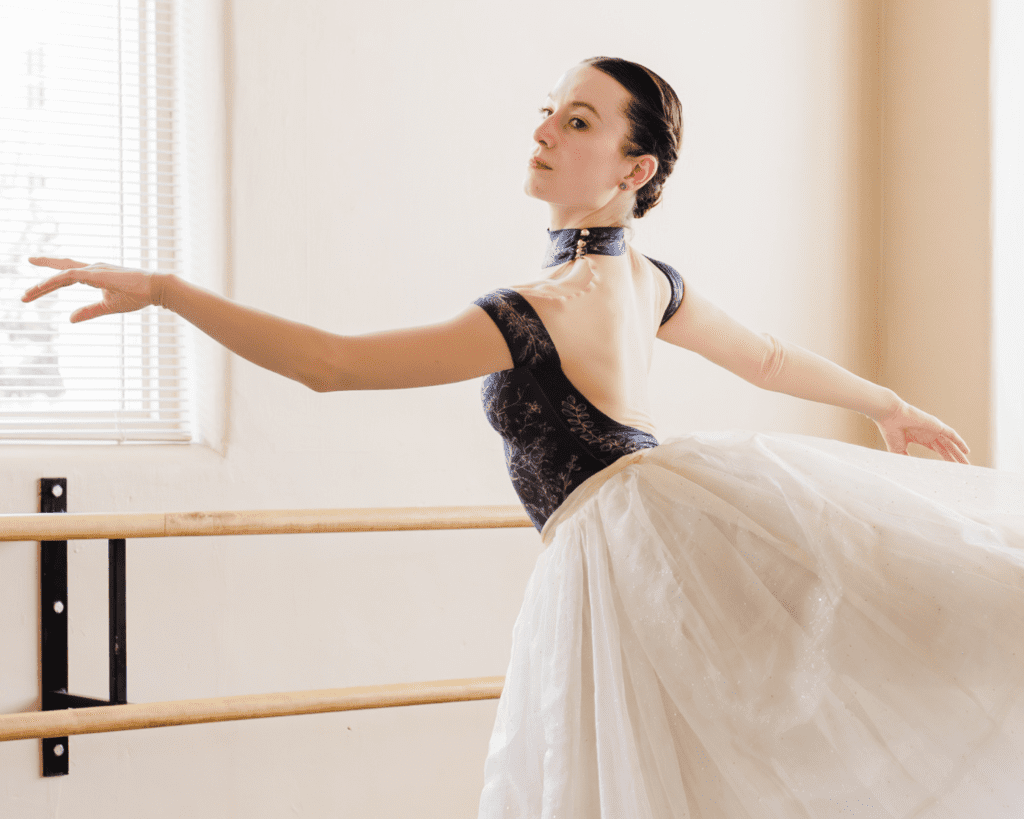 Soloist Ashley Baker photographed in rehearsal for Cinderella by Weston McGhee